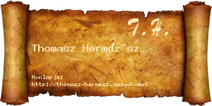 Thomasz Hermész névjegykártya